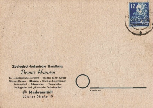Werbekarte Hansen