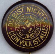 Kinderfestplakette 1934 aus Kunststoff