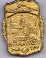 Kinderfestplakette 1937 aus Messing